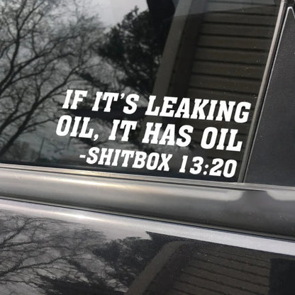 If It S Leaking Oil Has Shitbox Vinyl Decal