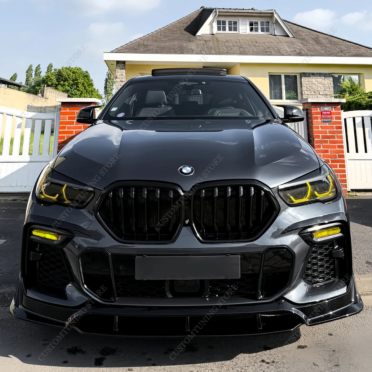 For BMW X6 G06 M50I M50D Front Bumper Splitter Lip Spoiler