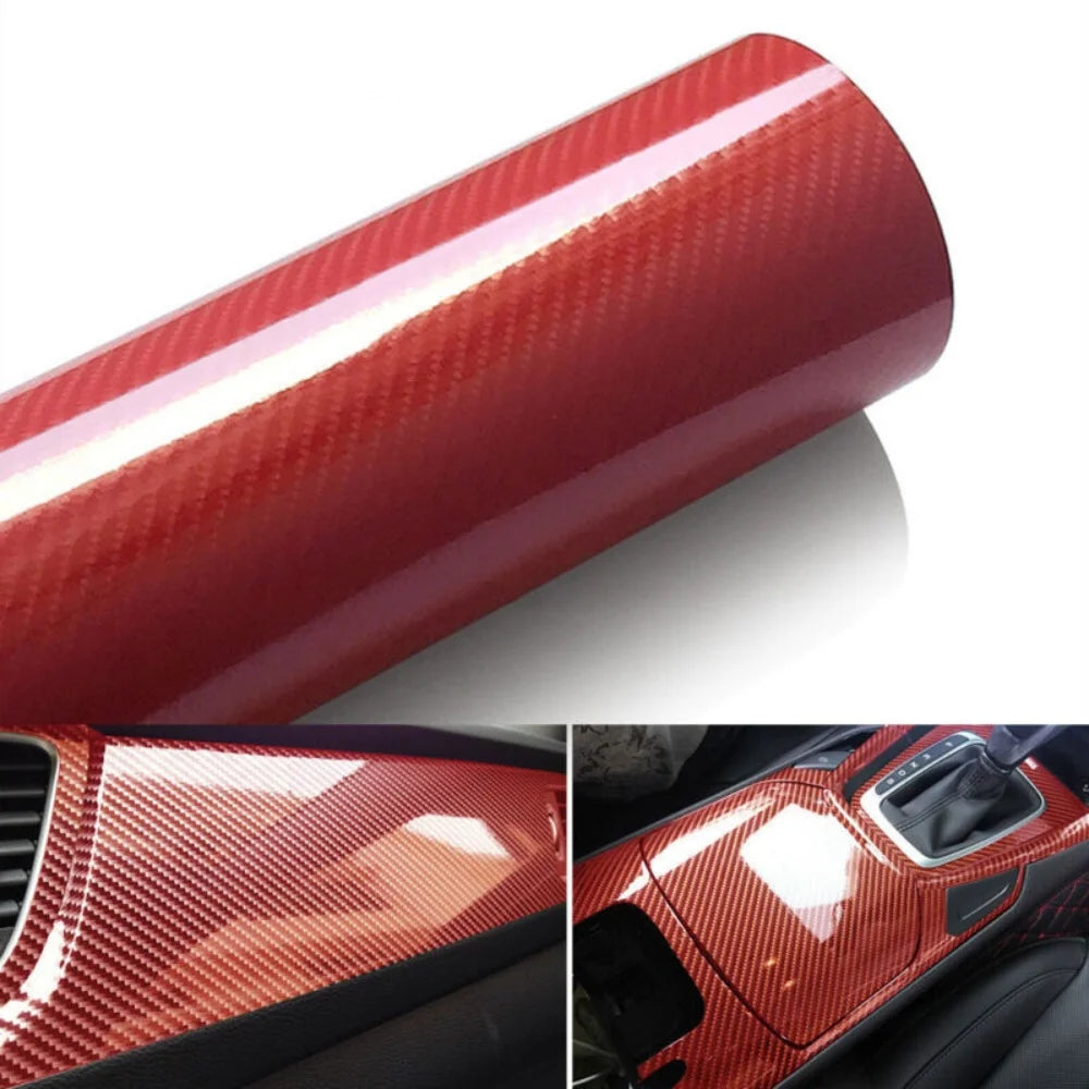 Glossy 6D Carbon Fiber Vinyl Wrap self-adhesive Film Motorcycle