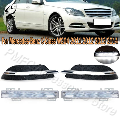 For Mercedes Benz C-Class W204 2011-2013 Front Bumper Drl