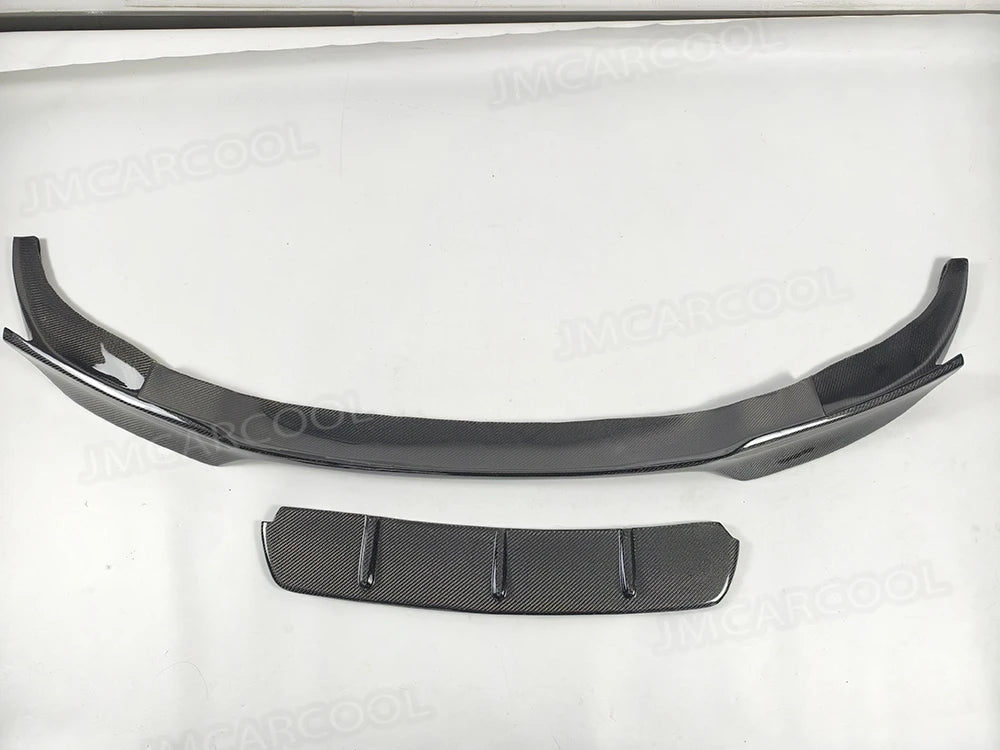 For BMW 5 Series F10 M5 2PCS Carbon Fiber Front Lip Spoiler
