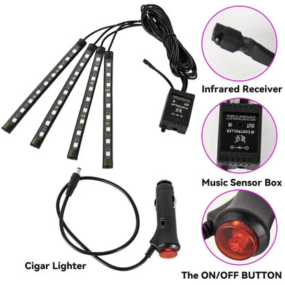 12V RGB Under Chassis Strip Supplies Fits All Cars