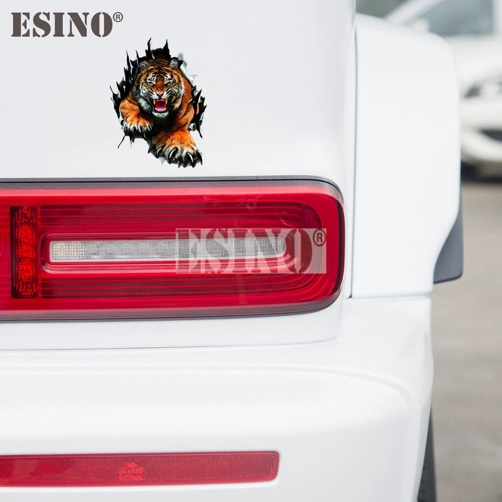 Funny Warning Wild Nature Cruel Angry Tiger Adhesive Pvc