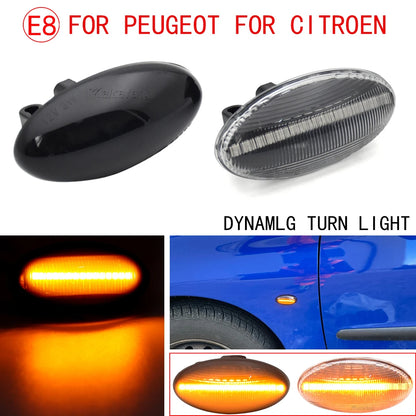 For Peugeot Citroen C1 C2 C3 Side Marker Dynamic Fender Turn