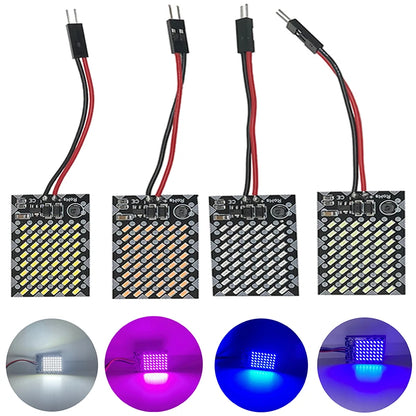 1PCS dc12v-24v 48SMD Warm White T10 ba9s Festoon W5W