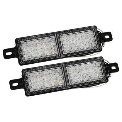 2PCS White 30LED Truck Trailer Bus Pickup Front Bumper