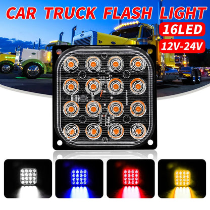 1X Strobe Warning Grille Flash Truck Amber Traffic 12V