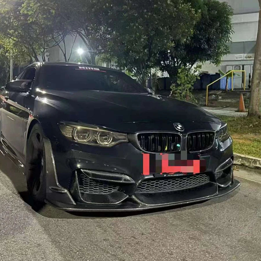 For BMW M3 F80 M4 F82 F83 Carbon Fiber Front Lip Bumper Diverter