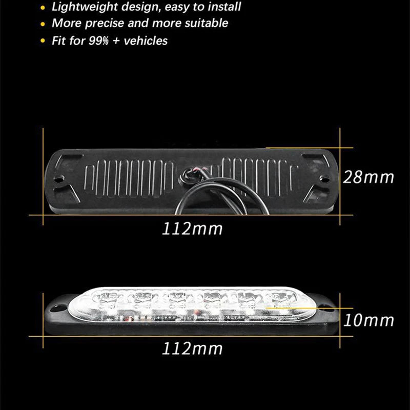 12LED Strobe Warning Cheap Grille Flashing Lightbar Truck Beacon