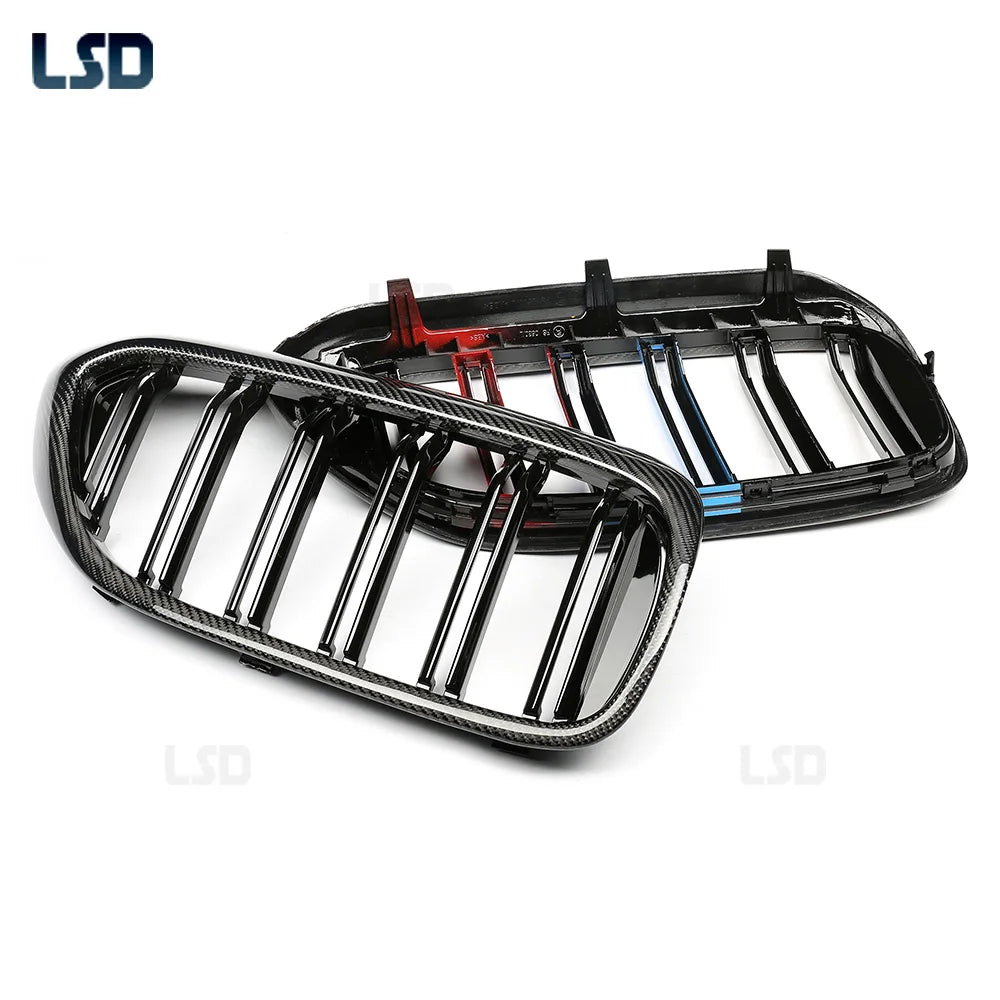 For BMW 2017-20 Pre-Lci G30 G31 Real Carbon Fiber Dual Slat