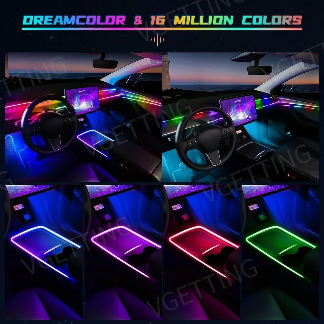 Vgetting In Ambient Dual Zone Symphony RGB Interior Acrylic