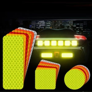 10PCS Night Reflective Strip Warning Stickers Road Motorcycle