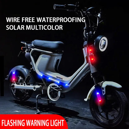 For Bicycle Helmet Motorcycle 10PCS Solar Warning Flashing