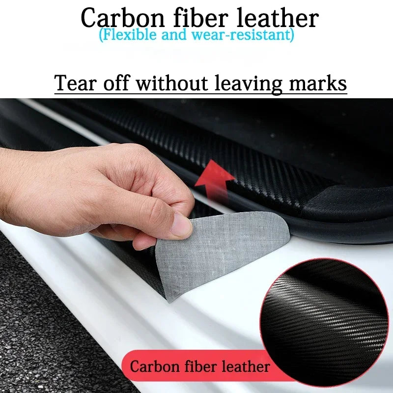 For Dodge Ram 1500 2500 3500 4PCS Carbon Fiber Door Sill