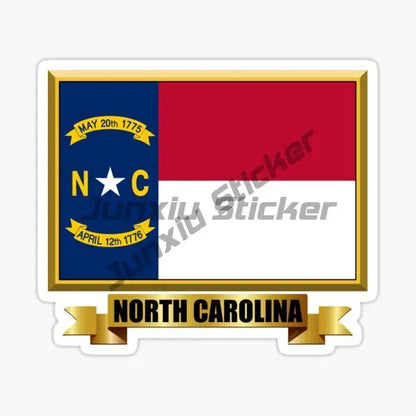 North Carolina State Flag Sticker Motorcycle Bumper Laptop Truck