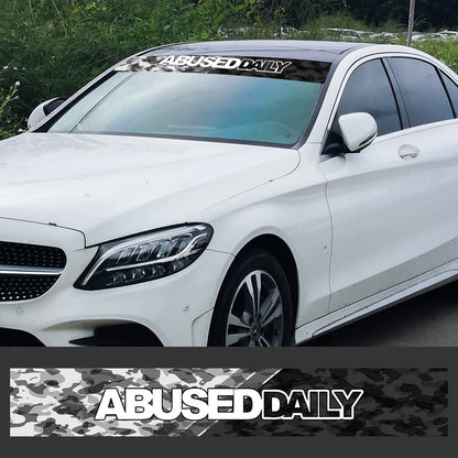 Abuse Daily Front Rear Windshield Stickers Waterproof Sunscreen