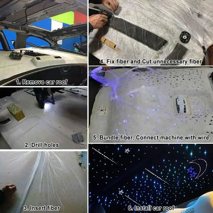 32W Rgbw Fiber Optic Double Head Star Ceiling Kit