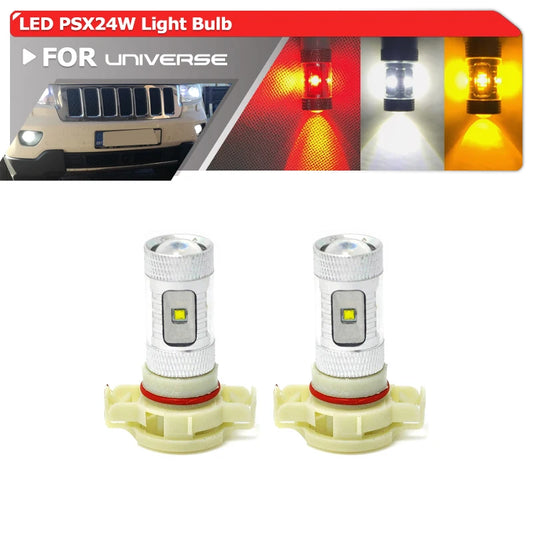 2PCS Pair 30W Power White Red Yellow Bulbs 12276