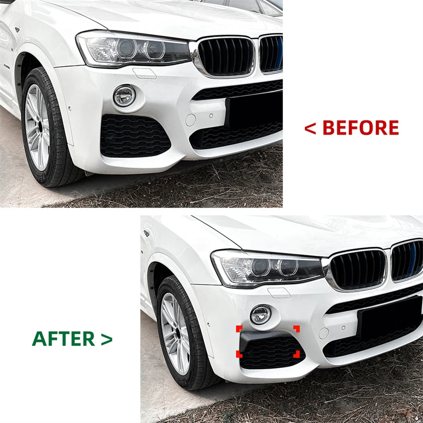 For BMW X3 X4 F25 F26 Front Side Wind Knife Spoiler Lci M Sport