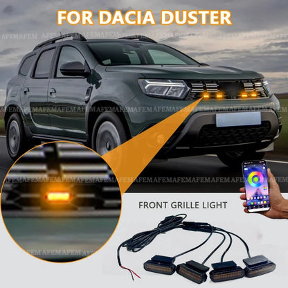 For Dacia Duster Front Grille Daytime Running Wheel Eyebrow