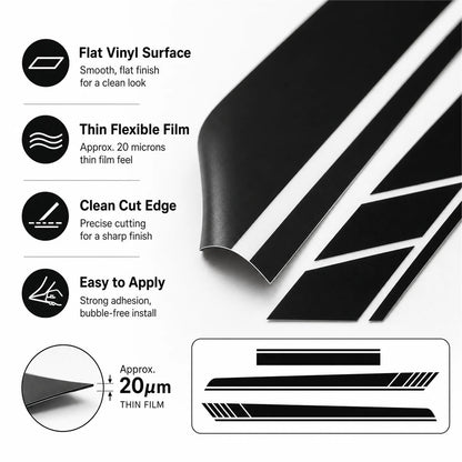 Racing Stripes Hood Side Decal Vinyl Sticker Sport Body