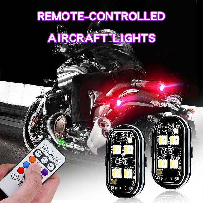 RGB Aircraft Strobe Wireless Remote Control Motorcycle