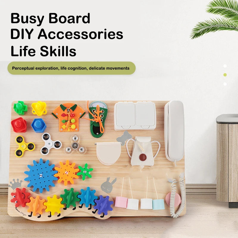 Busy Board Montessori Activity Components Baby Life Skills