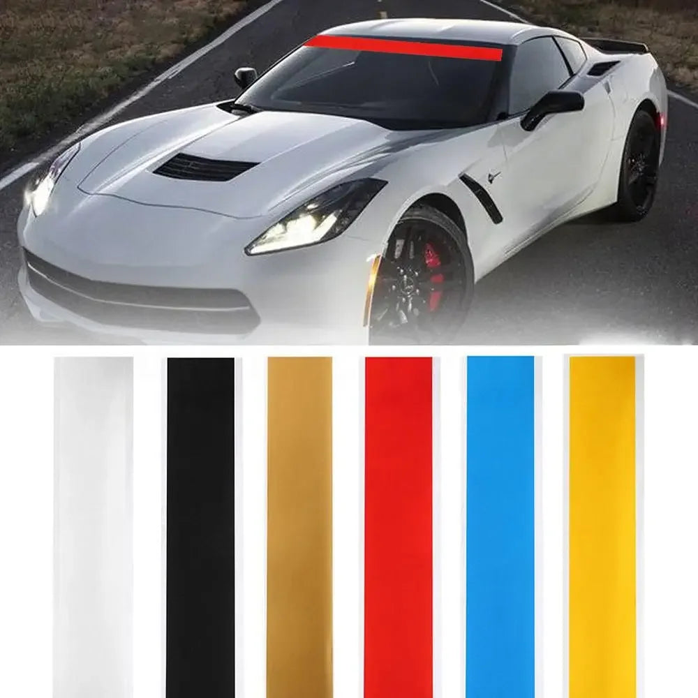 Optional Color 152CM X60 Vinyl Windshield Decal Strip Racing