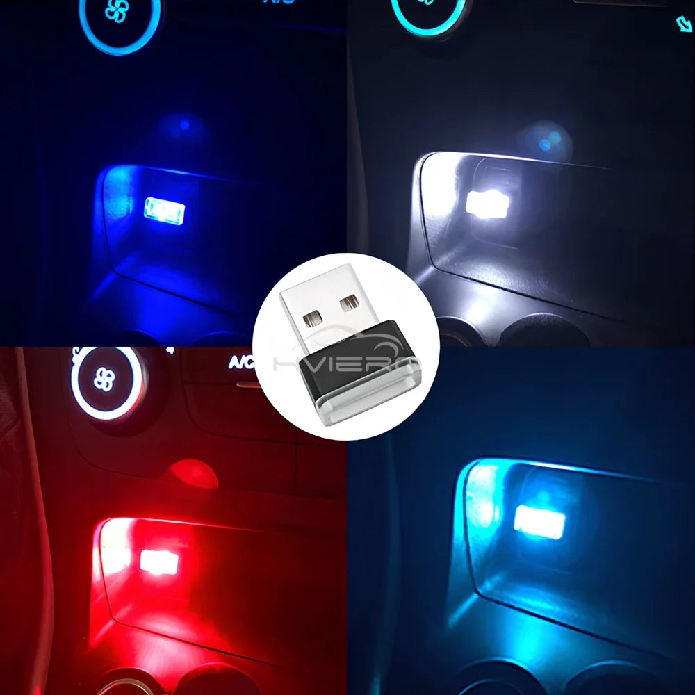 4PCS MINI USB Atmosphere Lamps Emergency Lighting Blue Red