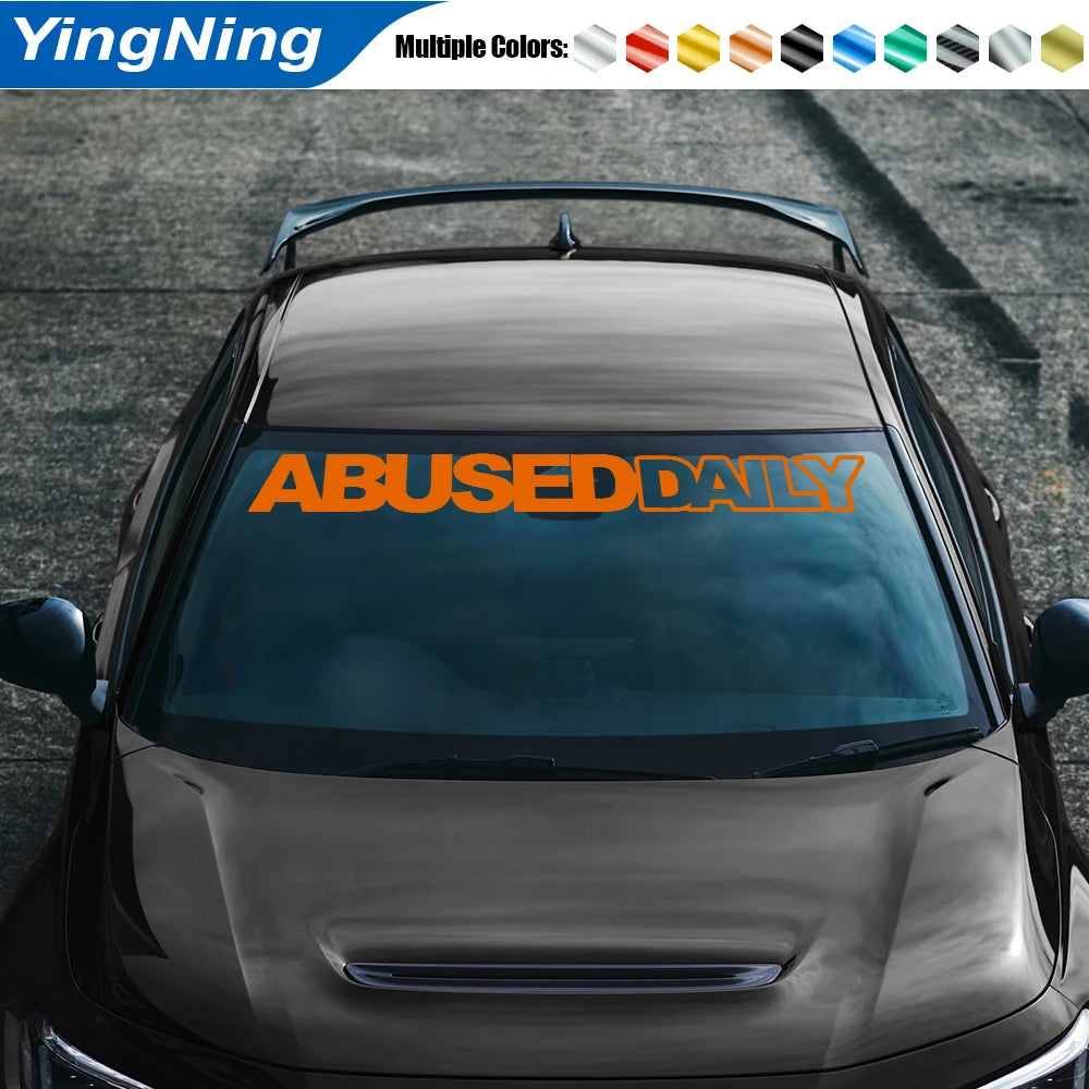 Abused Daily Sticker Funny Jdm Vinyl Windshield Decal Waterproof