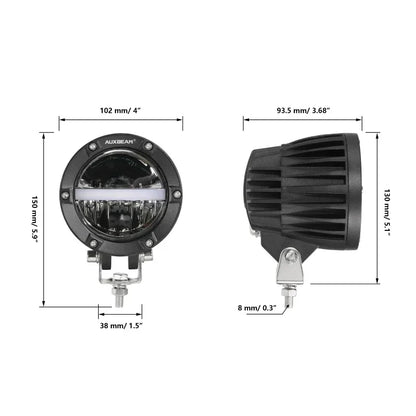 Auxbeam Inch 110W 11000LM Work Amber Drl 5050 Smd