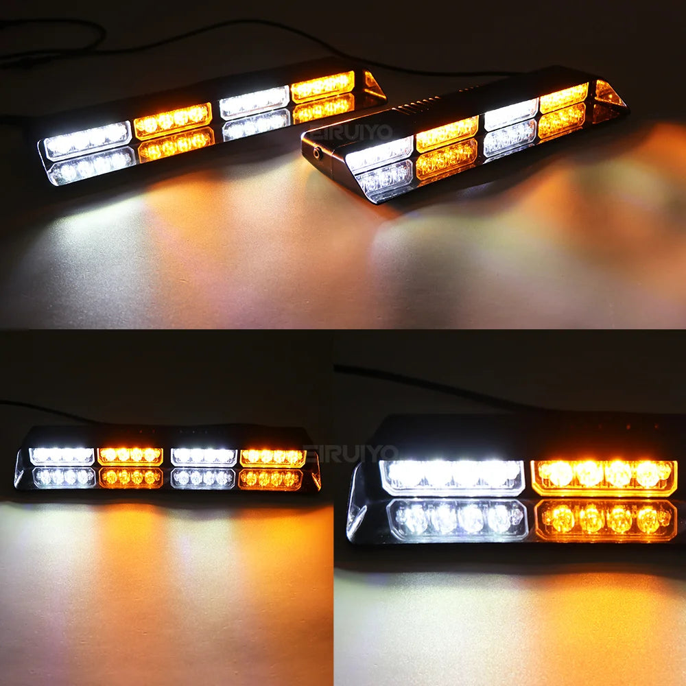 For Emergency Flash Warning Lamp Windshield In Strobe Bar Modes