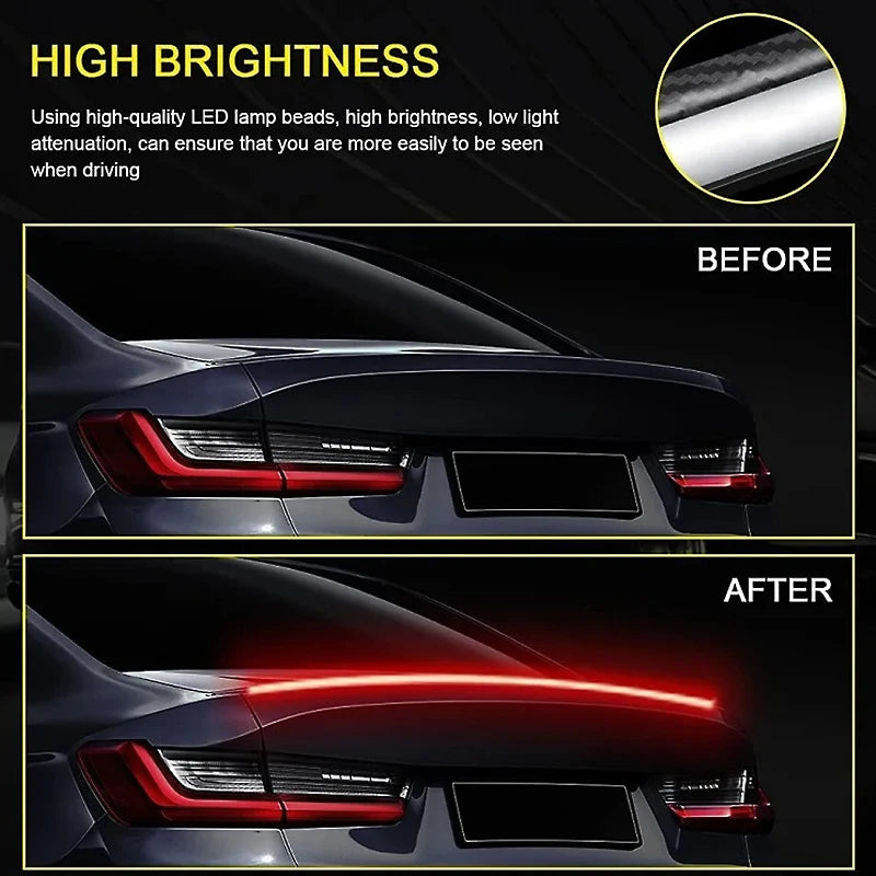 12V Rear Spoiler Mount Brake Stop Warning Turn Signal