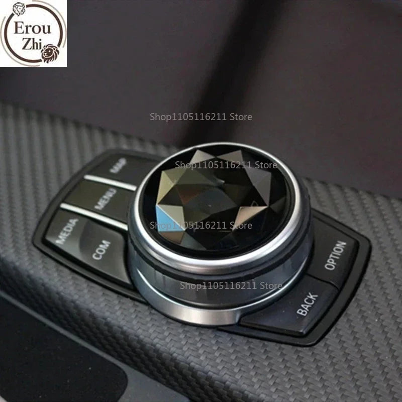 For BMW 1 3 5 6 1PC Multi Media Knob Cover Multimedia Button