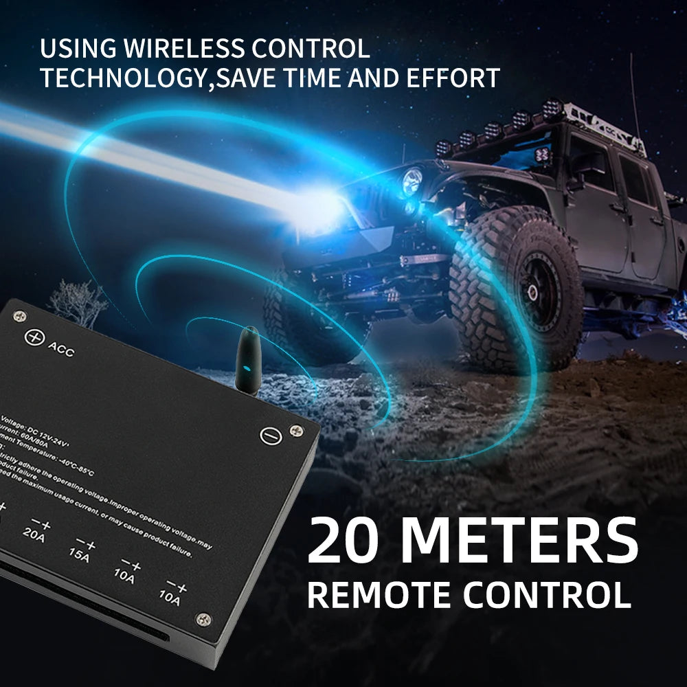 For ATV Co Wireless Control Gang Switch Panel Flash RGB Gangs