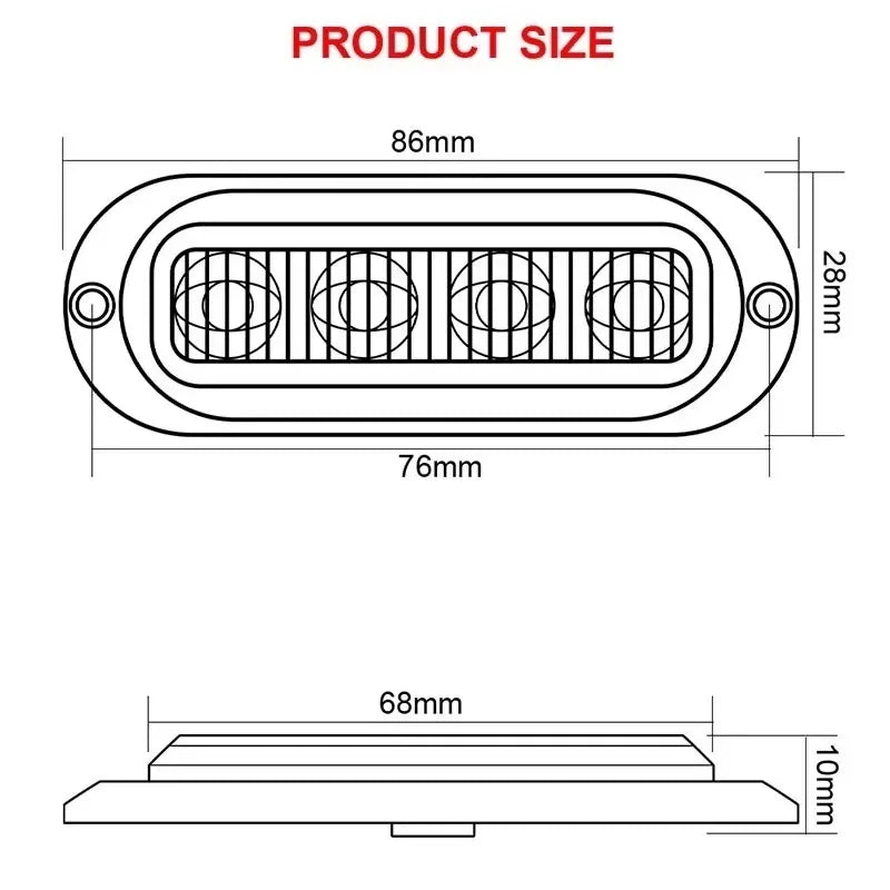 12-24v Side Marker Waterproof Clearance Lamps Indicator Signal
