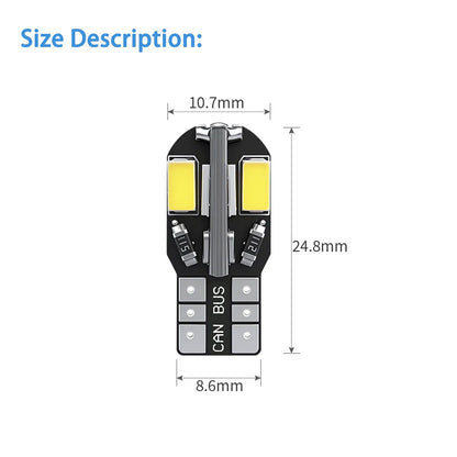 Super Bright 3030 Smd T10 Bulb 12V Canbus Error