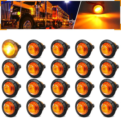 10PCS Side Marker Indicators Truck Warning Tail Trailer Lorry