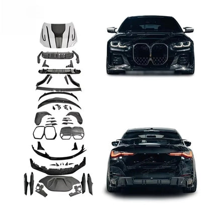 For I4 G26 2023 Upgrade To I4 Body Kit Carbon Fiber Black Miw
