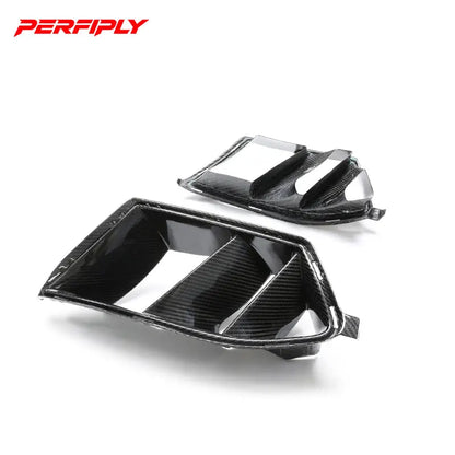 For BMW M3 G80 G81 M4 Real Dry Carbon Fiber Front Bumper Vents