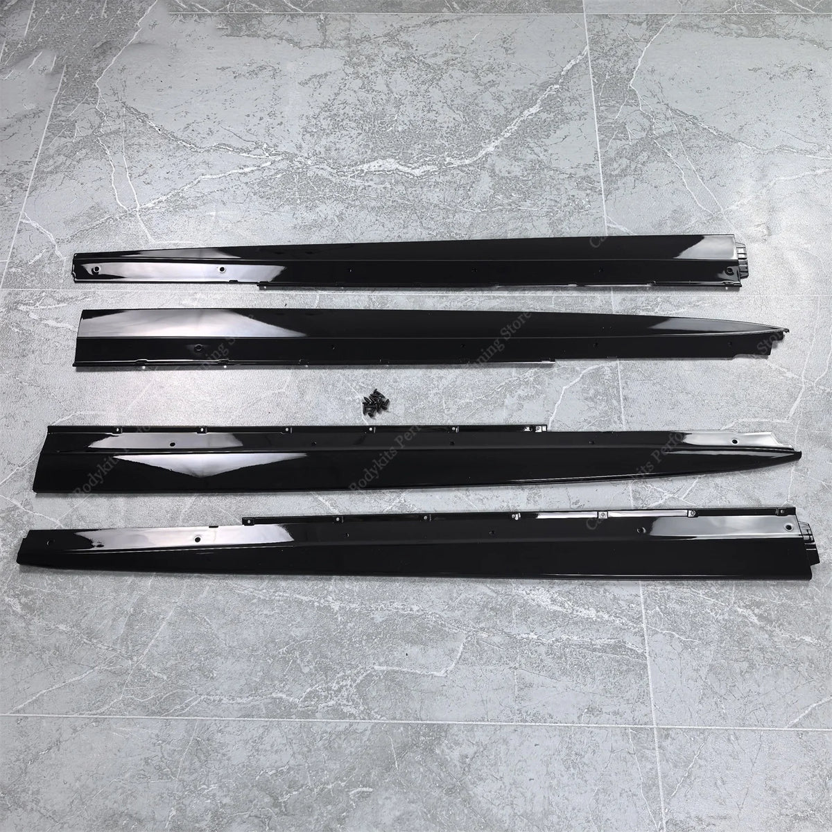 For BMW G30 G31 520I 520D Gloss Black ABS Side Skirts Extension