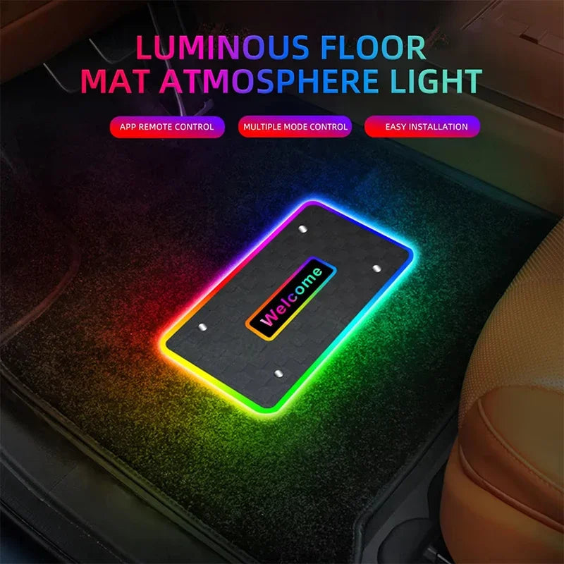 In Floor Mat Ambient RGB APP Control Customizable Interior