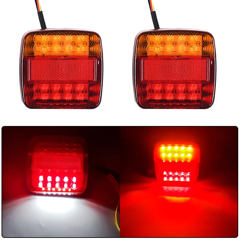 For Trailer Caravans 2PCS 26LED 12V Dc Waterproof Durable Truck