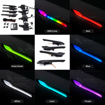 For Tesla Model Y 3 Satonic RGB Presenting Door Handles Model Y