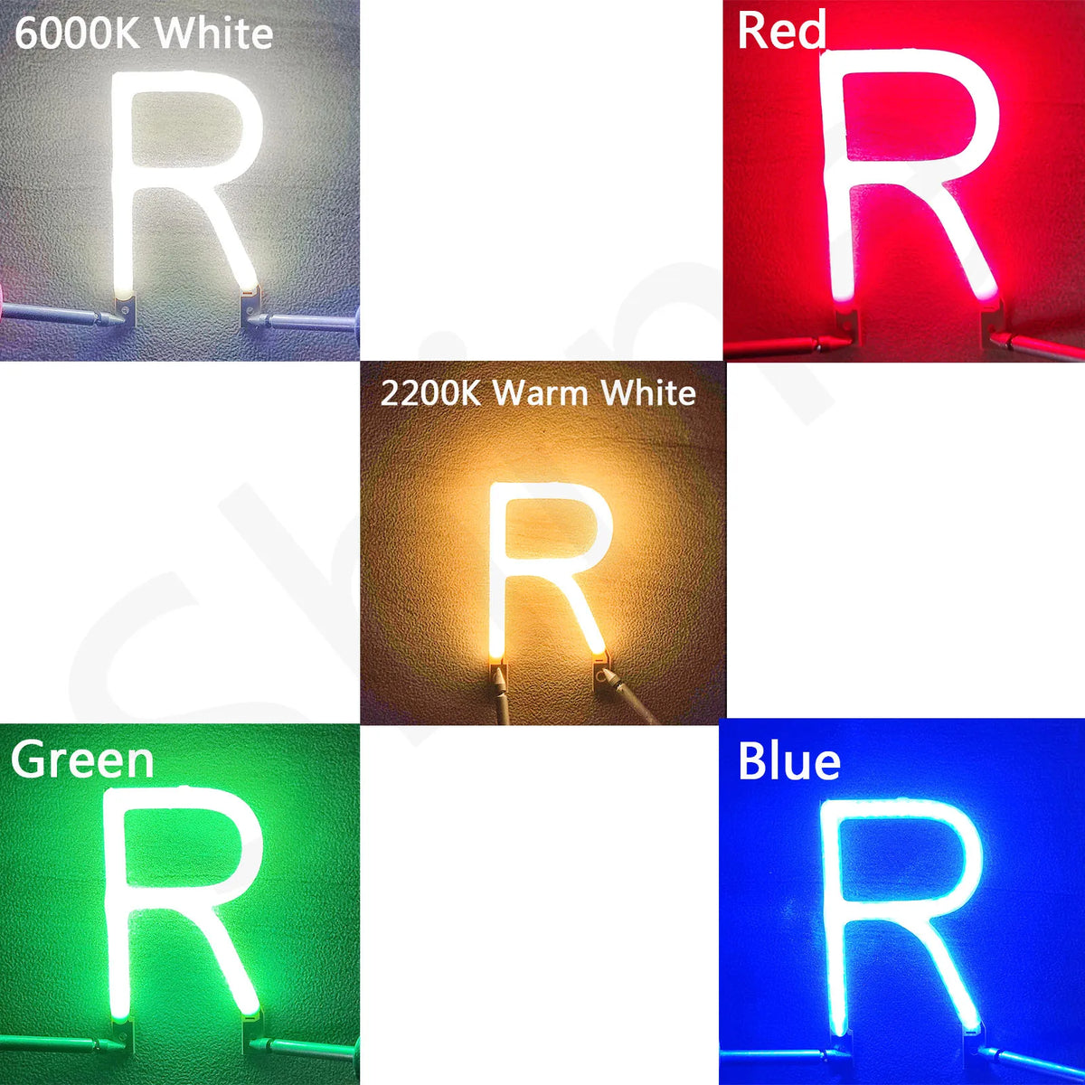 English Letter Filament Cob dc3v Candle Edison White Red
