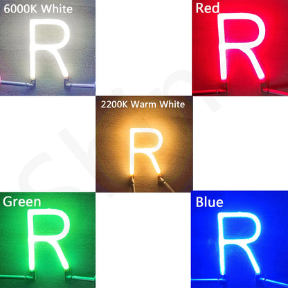 English Letter Filament Cob dc3v Candle Edison White Red