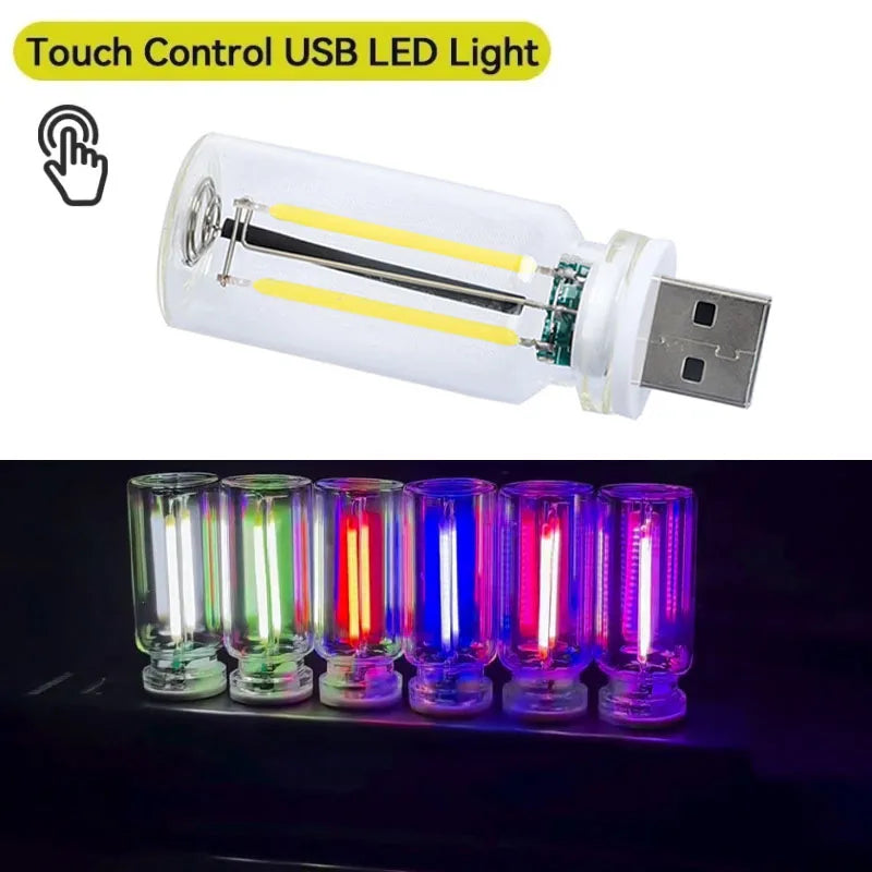 USB 5V Night Touch Dimmable Filament Portable Lighting Plug