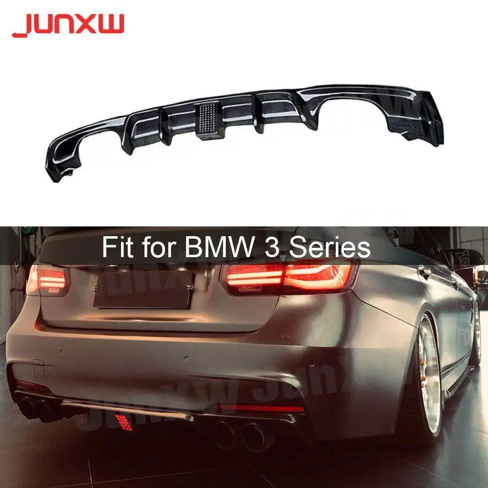For BMW 3 Series F30 F35 Carbon Fiber Rear Bumper Lip Diffuser
