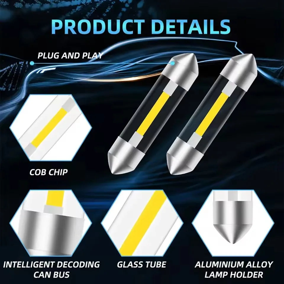 12V Reading double-point Interior C5W Lighting Rear Roof Bulb