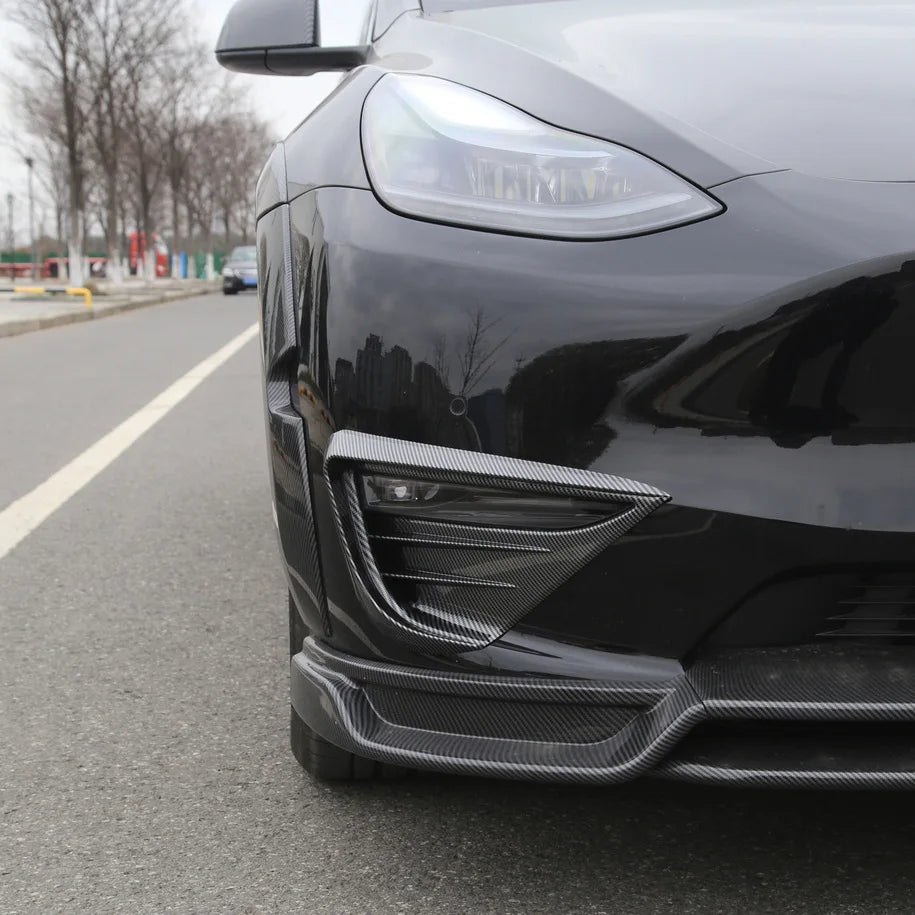 For Tesla Model Y 2019-2024 Front Bumper Aerodynamic Fog Fins